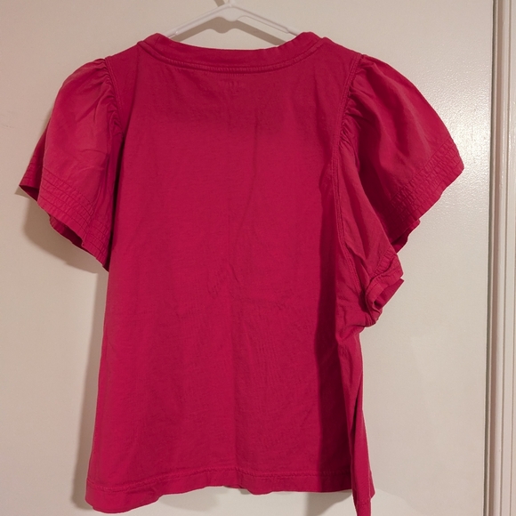 Pink Ruffle Short Sleeve Top - Picture 4 of 5